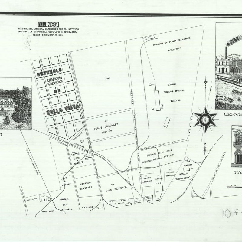 Plano comercial de Monterrey 1894 (Facísimil de 1995, Hoja 1)