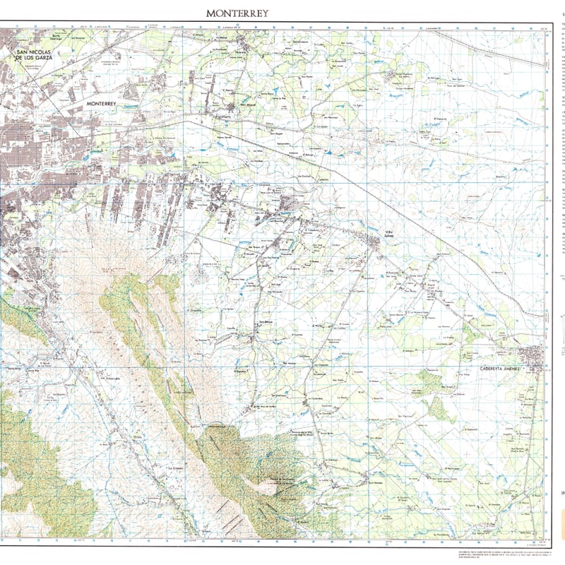 Carta topográfica INEGI hoja G14C26 de 1975